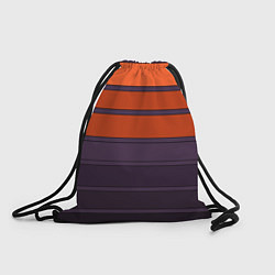Рюкзак-мешок Полосатый фиолетово-оранжевый узор, цвет: 3D-принт