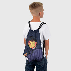 Рюкзак-мешок Уэнсдэй с зонтом, цвет: 3D-принт — фото 2