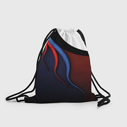 Рюкзак-мешок Синие, красные и белые разводы, цвет: 3D-принт