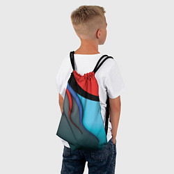 Рюкзак-мешок Разноцветные ручейки, цвет: 3D-принт — фото 2