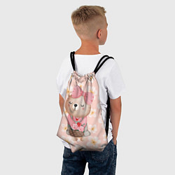 Рюкзак-мешок Мишка с корзинкой, цвет: 3D-принт — фото 2