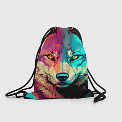 Рюкзак-мешок Яркий волк, цвет: 3D-принт