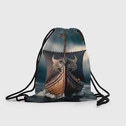 Рюкзак-мешок Корабль в бушующем море, цвет: 3D-принт