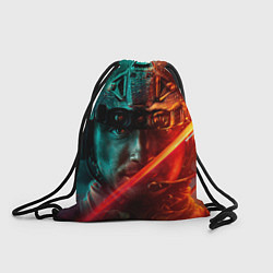 Рюкзак-мешок Боец на войне, цвет: 3D-принт