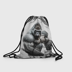 Рюкзак-мешок Накаченная горилла, цвет: 3D-принт