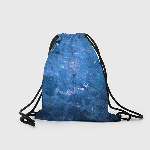 Мешок для обуви Тёмно-синяя абстрактная стена льда / 3D-принт – фото 2
