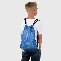 Рюкзак-мешок Тёмно-синяя абстрактная стена льда, цвет: 3D-принт — фото 2