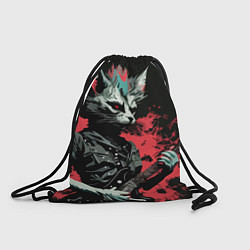 Рюкзак-мешок Rocker Cat on a black background - C-Cats collecti, цвет: 3D-принт