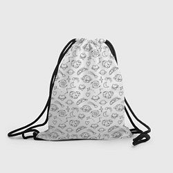 Рюкзак-мешок Дудлы с темой любви и космоса, цвет: 3D-принт