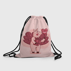 Рюкзак-мешок Поросенок с подарком, цвет: 3D-принт