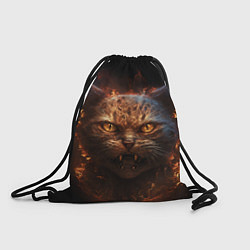 Рюкзак-мешок Огненный кот, цвет: 3D-принт