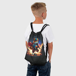 Рюкзак-мешок Супер корги, цвет: 3D-принт — фото 2