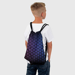 Рюкзак-мешок Abstract hexagon fon, цвет: 3D-принт — фото 2