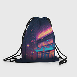 Рюкзак-мешок Неоновые улицы, цвет: 3D-принт