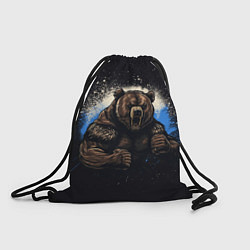 Рюкзак-мешок Сильный медведь, цвет: 3D-принт