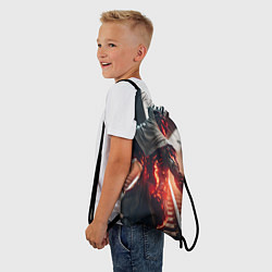 Рюкзак-мешок Демон железнодорожник, нейросеть, цвет: 3D-принт — фото 2