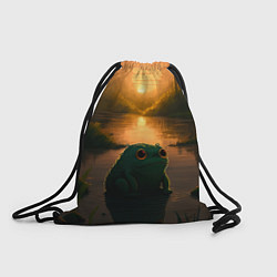 Рюкзак-мешок Лягушонок Пепе у себя дома, цвет: 3D-принт