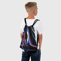 Рюкзак-мешок Черный глянец, цвет: 3D-принт — фото 2