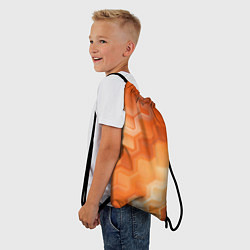 Рюкзак-мешок Золотисто-оранжевый туманный паттерн, цвет: 3D-принт — фото 2