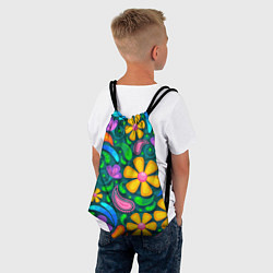 Рюкзак-мешок Мандала на энергию - цветы, цвет: 3D-принт — фото 2