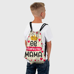 Рюкзак-мешок Её величество мама корона, цвет: 3D-принт — фото 2