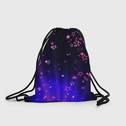 Рюкзак-мешок Звездочки в неоновой подсветке, цвет: 3D-принт