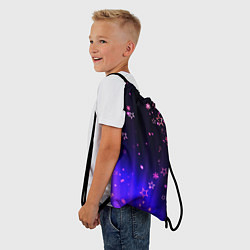 Рюкзак-мешок Звездочки в неоновой подсветке, цвет: 3D-принт — фото 2