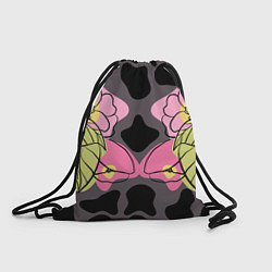 Рюкзак-мешок Леопардовый принт и цветы, цвет: 3D-принт