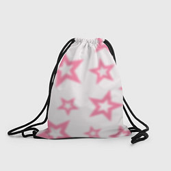 Рюкзак-мешок Pink and white stars, цвет: 3D-принт