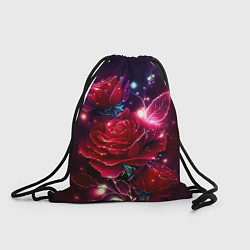 Рюкзак-мешок Розы с огоньками, цвет: 3D-принт