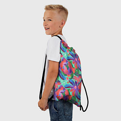 Рюкзак-мешок Цветочный паттерн арт, цвет: 3D-принт — фото 2