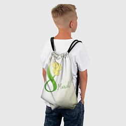 Рюкзак-мешок Восьмерка в ромашках, цвет: 3D-принт — фото 2