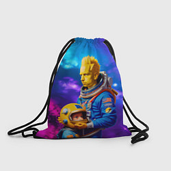 Рюкзак-мешок Bart Simpson and Maggie in space - neural network, цвет: 3D-принт