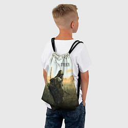 Рюкзак-мешок STALKER Одиночка утром на ЧАЭС, цвет: 3D-принт — фото 2
