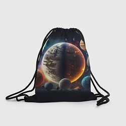 Рюкзак-мешок Ппланеты и космос от нейросети, цвет: 3D-принт