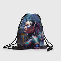 Мешок для обуви Cyberpunk - brave girl - neural network