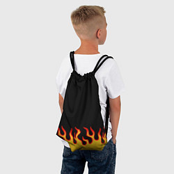 Рюкзак-мешок Горящее пламя, цвет: 3D-принт — фото 2