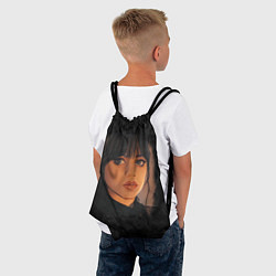 Рюкзак-мешок Портрет Уэнздей Аддамс, цвет: 3D-принт — фото 2