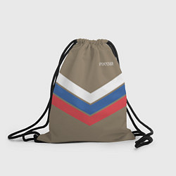 Рюкзак-мешок Триколор - три полосы на песочном, цвет: 3D-принт