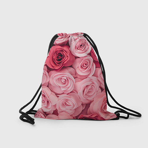 Мешок для обуви Чайная пыльная роза - нежно розовый цветок / 3D-принт – фото 2