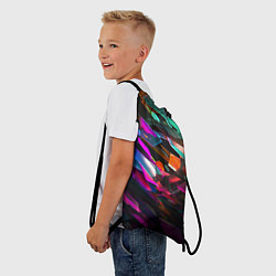 Рюкзак-мешок Разноцветные осколки реальности, цвет: 3D-принт — фото 2