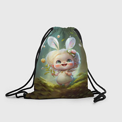 Рюкзак-мешок Мультяшная девочка-зайка, цвет: 3D-принт