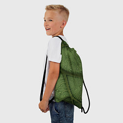 Рюкзак-мешок Текстура зелёной листы, цвет: 3D-принт — фото 2