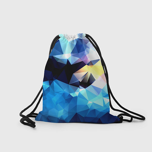 Мешок для обуви Polygon blue abstract collection / 3D-принт – фото 2