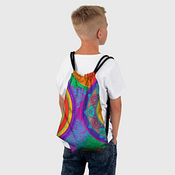 Рюкзак-мешок Красочные этнические орнаменты, цвет: 3D-принт — фото 2