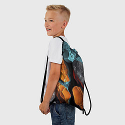 Рюкзак-мешок Цветные камни, цвет: 3D-принт — фото 2