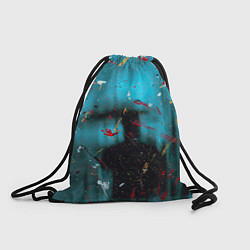 Рюкзак-мешок Абстрактный светло-синий туман и краски, цвет: 3D-принт