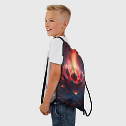 Рюкзак-мешок Огненный лотус, цвет: 3D-принт — фото 2