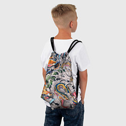 Рюкзак-мешок Иредзуми: дракон и лис, цвет: 3D-принт — фото 2