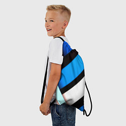 Рюкзак-мешок Спортивная геометрия из полос, цвет: 3D-принт — фото 2